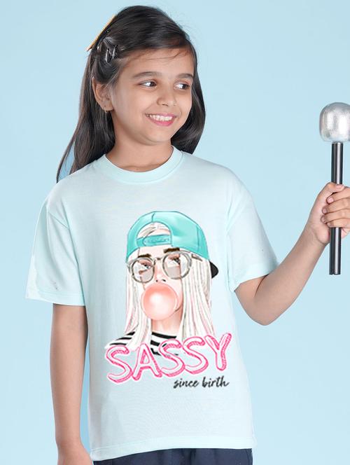 blue cotton blend tee - 20998033 - Very Small Image - 1