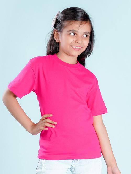 pink cotton blend tee - 20998070 - Very Small Image - 1
