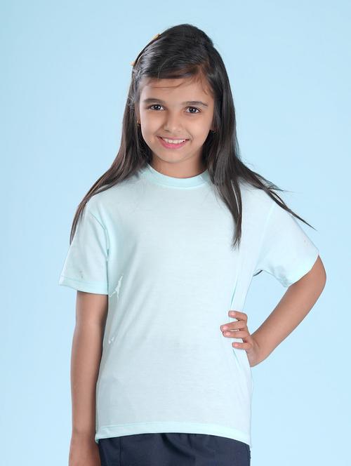 blue cotton blend tee - 20998073 - Very Small Image - 1