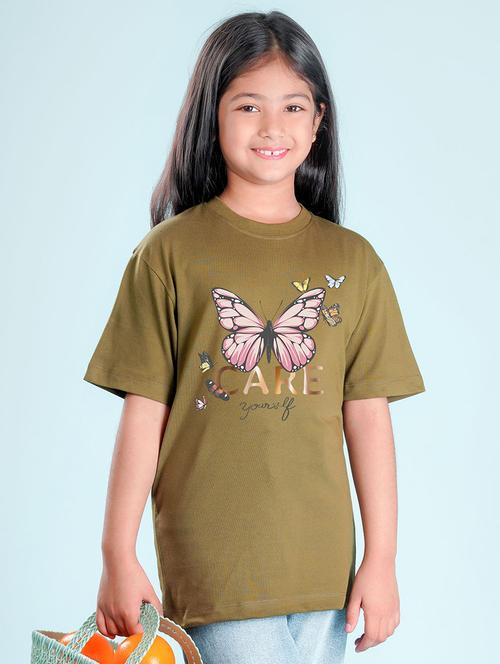green cotton blend tee - 20998076 - Very Small Image - 1