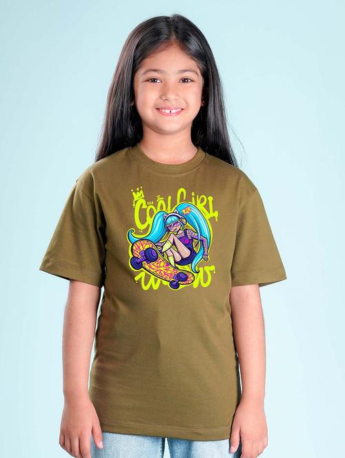 olive cotton blend tee - 20998095 - Very Small Image - 1