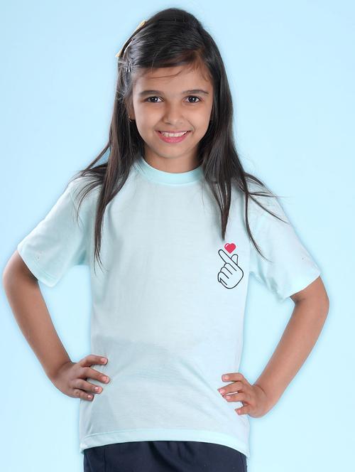 light blue cotton blend tee - 20998108 - Very Small Image - 1