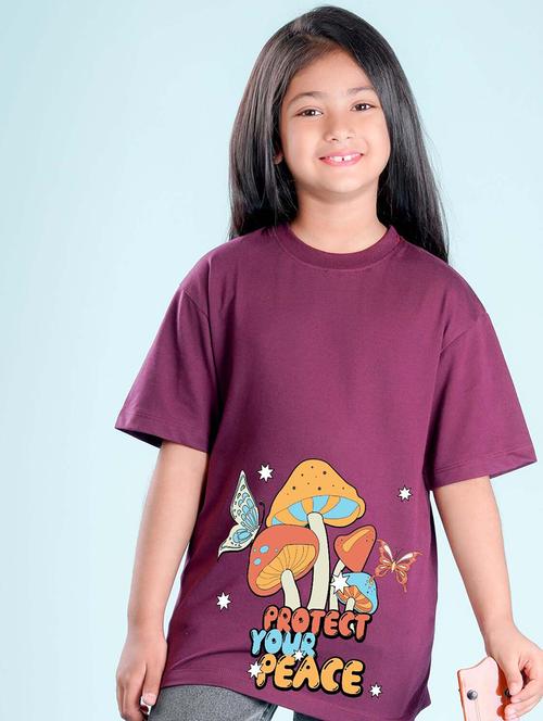 purple cotton blend tee - 20998132 - Very Small Image - 1