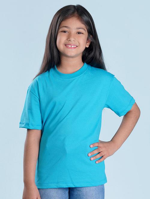 light blue cotton blend tee - 20998153 - Very Small Image - 1