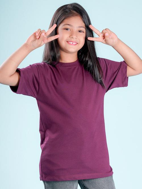 purple cotton blend tee - 20998200 - Very Small Image - 1