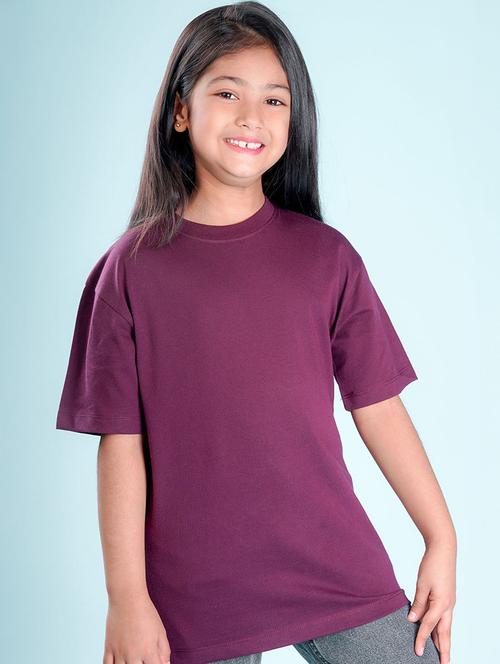 maroon cotton blend tee - 20998208 - Very Small Image - 1