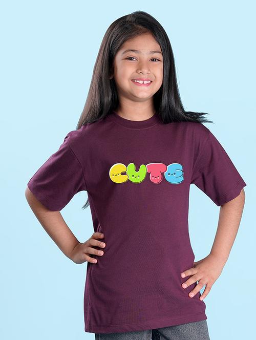 maroon cotton blend tee - 20998211 - Very Small Image - 1