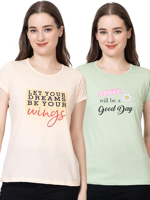 multi colored cotton blend regular tshirt - 20998357 - Very Small Image - 1