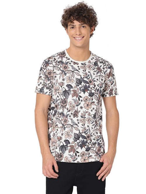 white cotton all over print tshirt - 20998440 - Very Small Image - 1
