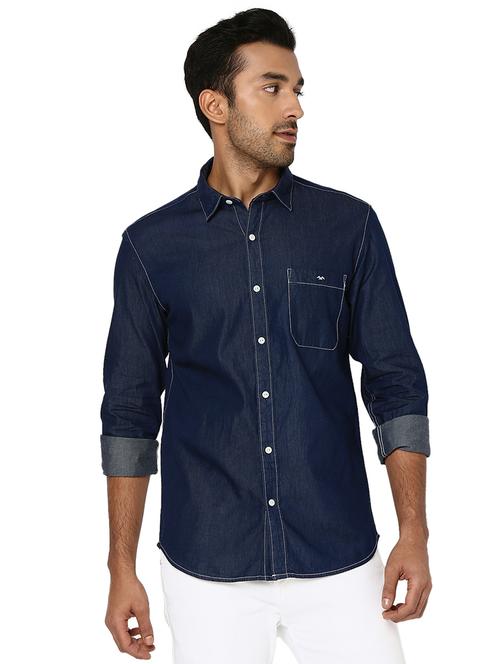 indigo cotton casual shirt - 20998460 - Very Small Image - 1