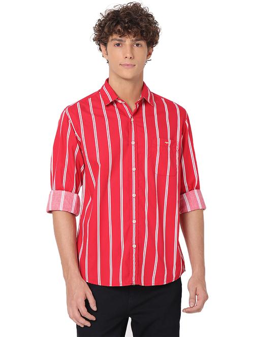 red cotton casual shirt - 20998556 - Very Small Image - 1