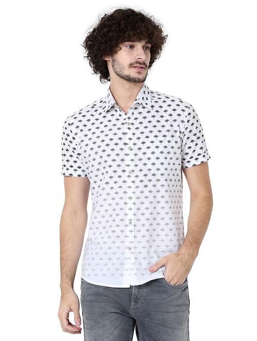 men white short sleeves casual shirt - 20998609 - Very Small Image - 1