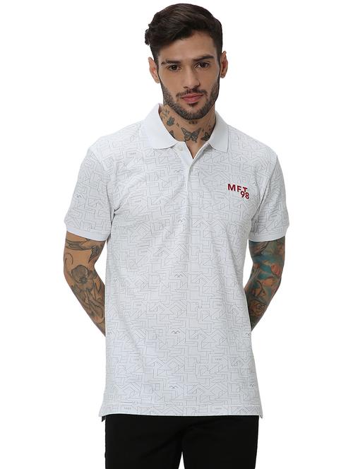 white cotton front print tshirt - 20998828 - Very Small Image - 1