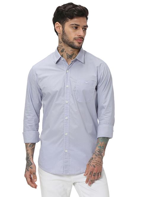 light blue cotton casual shirt - 20998903 - Very Small Image - 1