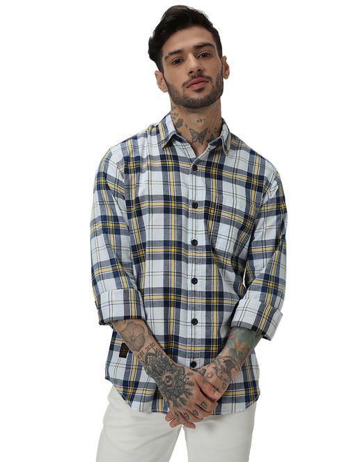 indigo cotton casual shirt - 20999009 - Very Small Image - 1