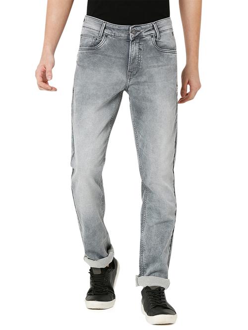 men washed mid rise denim jeans - 20999107 - Very Small Image - 1