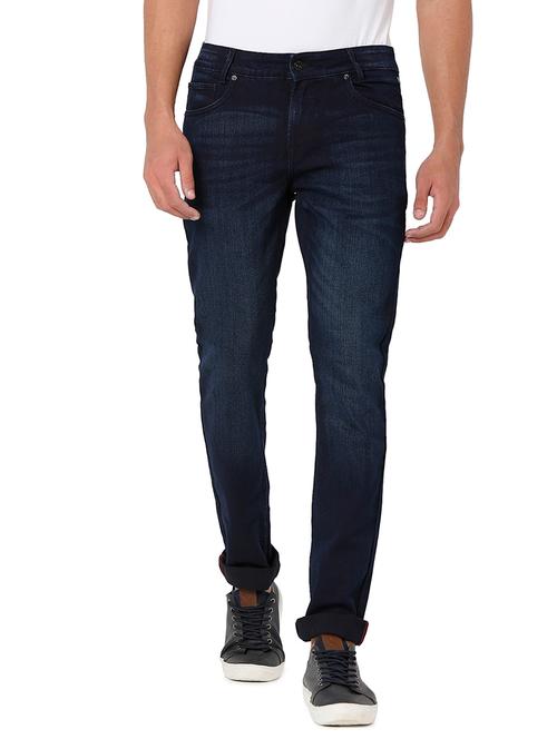 men washed mid rise cotton jeans - 20999173 - Very Small Image - 1