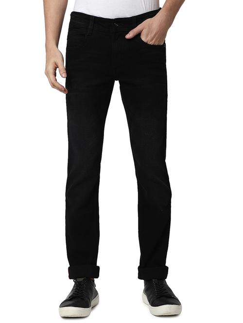 men washed mid rise cotton jeans - 20999174 - Very Small Image - 1
