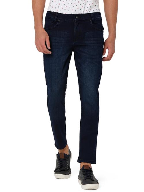 men washed mid rise cotton jeans - 20999177 - Very Small Image - 1
