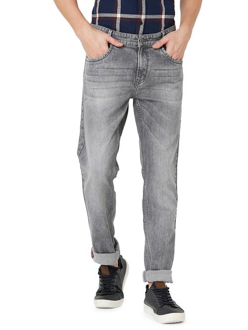 men washed mid rise denim jeans - 20999180 - Very Small Image - 1