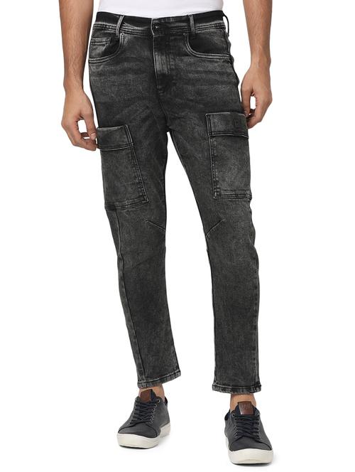 men washed mid rise denim jeans - 20999218 - Very Small Image - 1