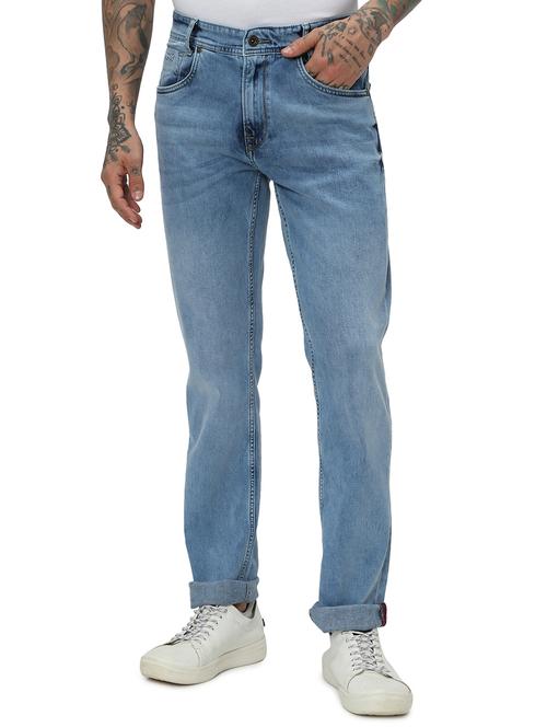 men plain mid rise jeans - 20999408 - Very Small Image - 1