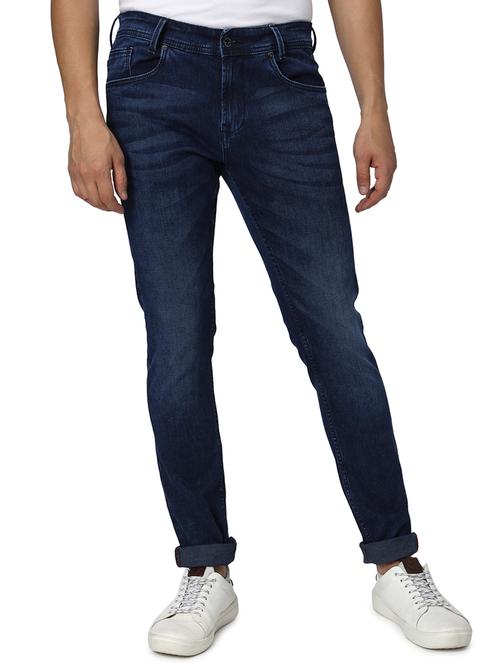 men washed mid rise cotton jeans - 20999436 - Very Small Image - 1