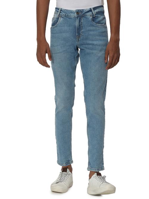 men washed mid rise denim jeans - 20999441 - Very Small Image - 1