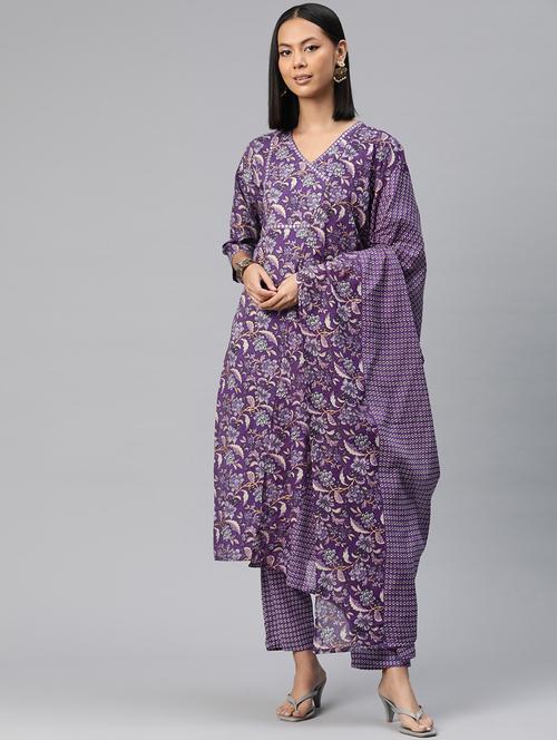 women three quarter sleeve suit set - 20999792 - Very Small Image - 1