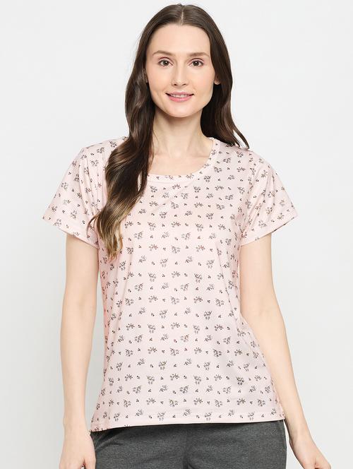women beige floral printed t-shirt - 20999825 - Very Small Image - 1