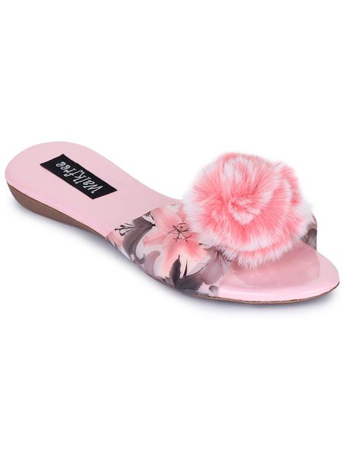 pink synthetic slip on sandals - 21000624 - Very Small Image - 1