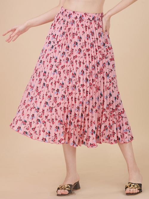 women floral printed a-line skirt - 21008490 - Very Small Image - 1