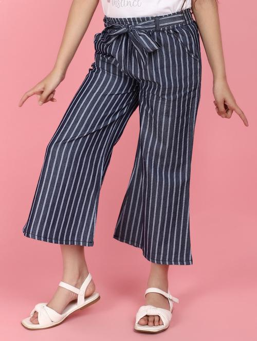 girls striped cotton trouser - 21016170 - Very Small Image - 1