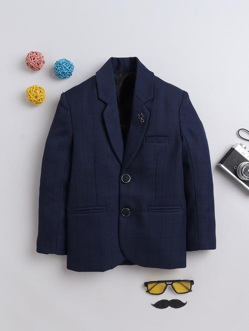 blue polyester blazer jackets & coat - 21016411 - Very Small Image - 1