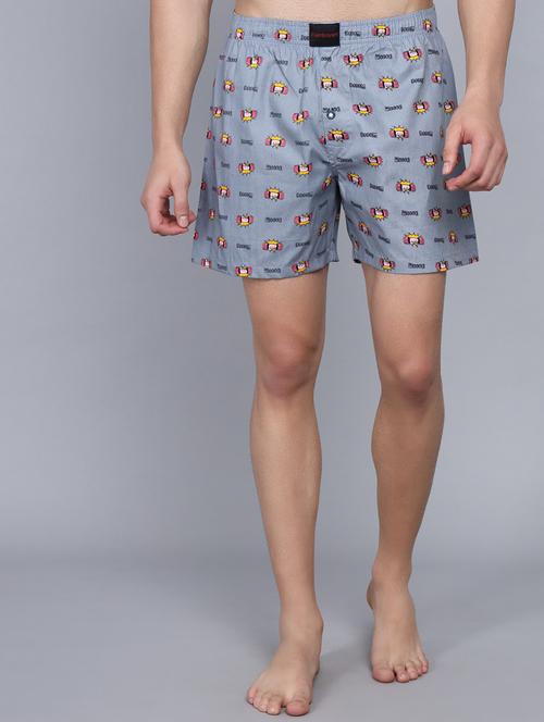 grey cotton boxer - 21016546 - Very Small Image - 1