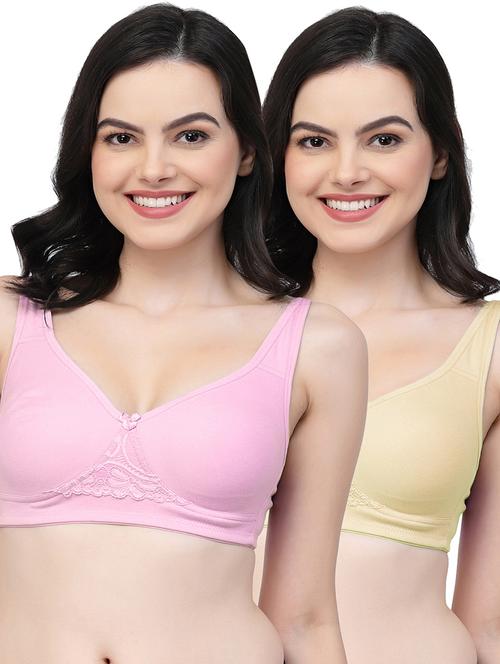 pack of 2 women solid t-shirt bra - 21018332 - Very Small Image - 1