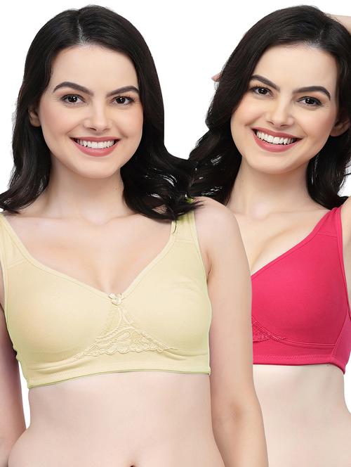 pack of 2 women solid t-shirt bra - 21018370 - Very Small Image - 1