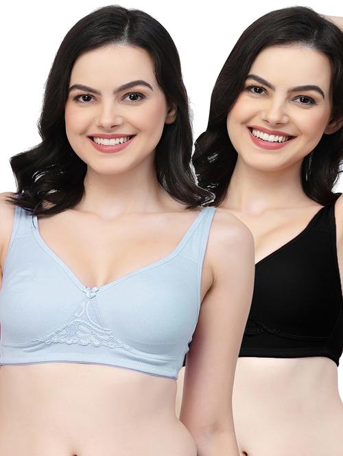 pack of 2 women solid t-shirt bra - 21018371 - Very Small Image - 1