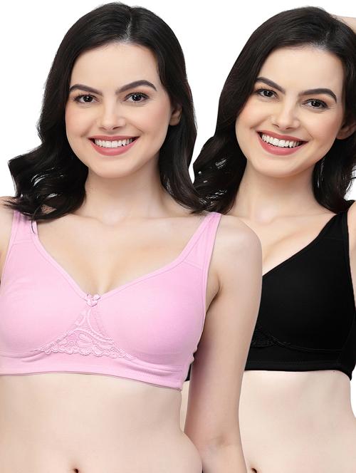 pack of 2 women solid t-shirt bra - 21018379 - Very Small Image - 1