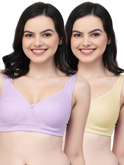 pack of 2 women solid t-shirt bra - 21018390 - Very Small Image - 1