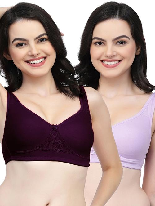 pack of 2 women solid t-shirt bra - 21018399 - Very Small Image - 1