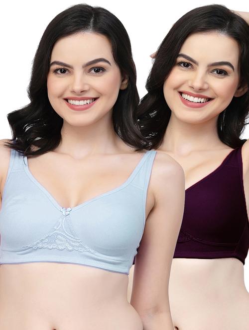 pack of 2 women solid t-shirt bra - 21018409 - Very Small Image - 1