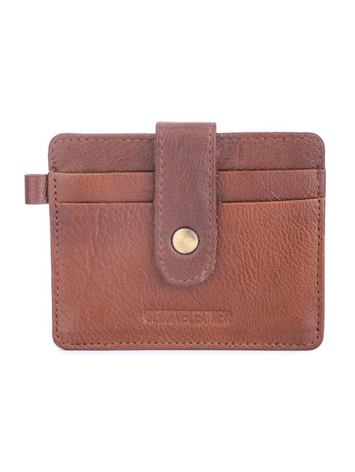 tan leather card holder - 21018583 - Very Small Image - 1