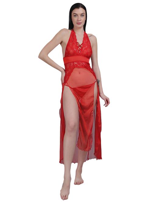 women red self-designed babydoll - 21018933 - Very Small Image - 1