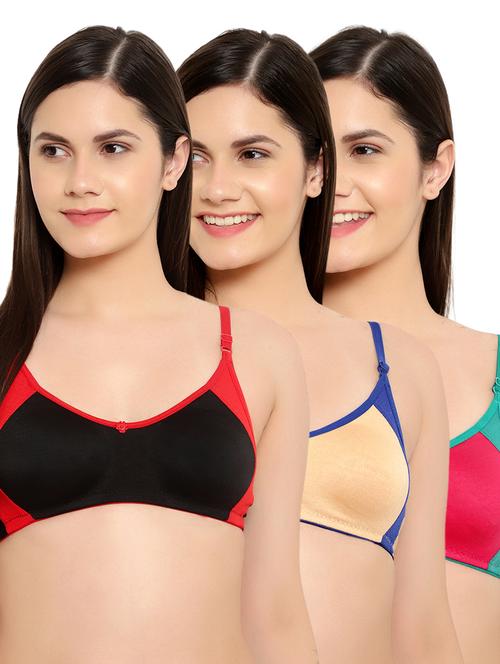 pack of 3 women multi coloured regular bra - 21021453 - Very Small Image - 1
