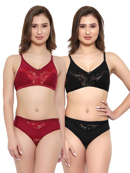 women set of 2 bras and panty set - 21021696 - Very Small Image - 1