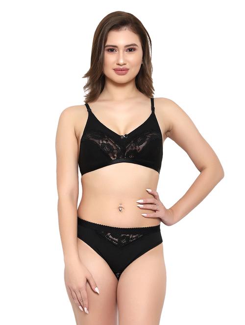 black bra and panty set - 21021697 - Very Small Image - 1