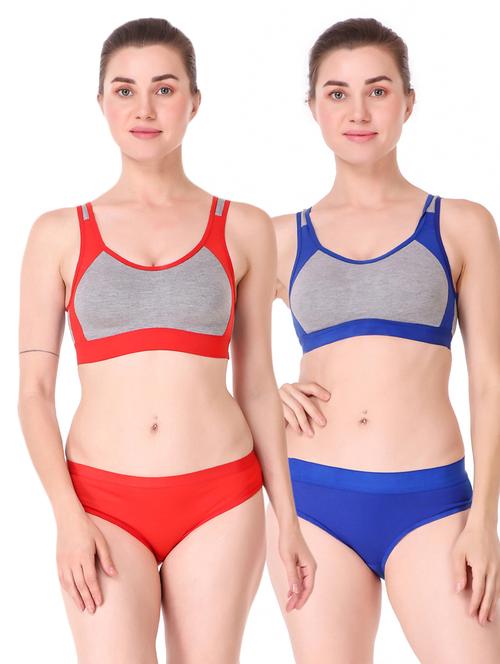 women set of 2 bras and panty set - 21021707 - Very Small Image - 1