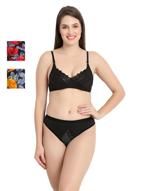 women set of 3 bras and panty set - 21021779 - Very Small Image - 1