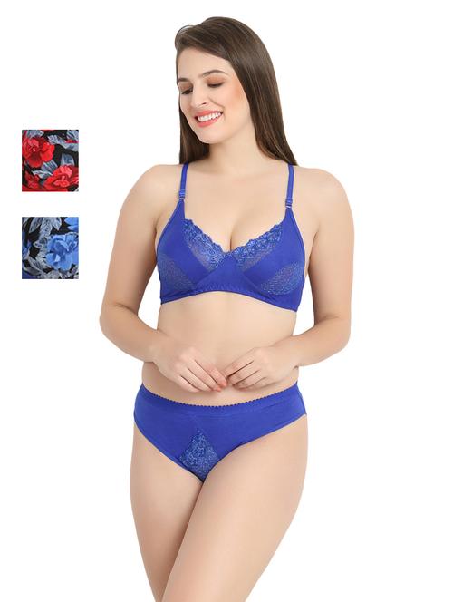 women set of 3 bras and panty set - 21021781 - Very Small Image - 1